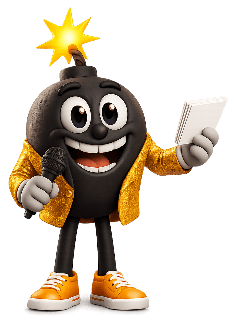 Bomby, de mascotte van TikTakTrivia